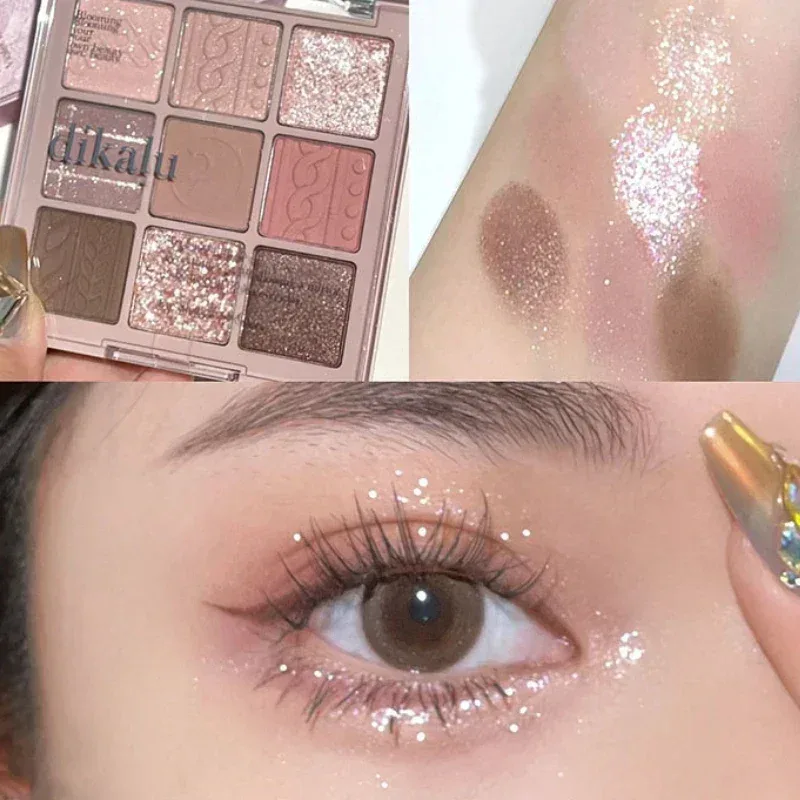 9-Grid Eyeshadow Palette Glitter Pearlescent Matte Acrylic Transparent Eye Shadow Makeup Long Lasting Women Beauty Cosmetics 1PC — image 2