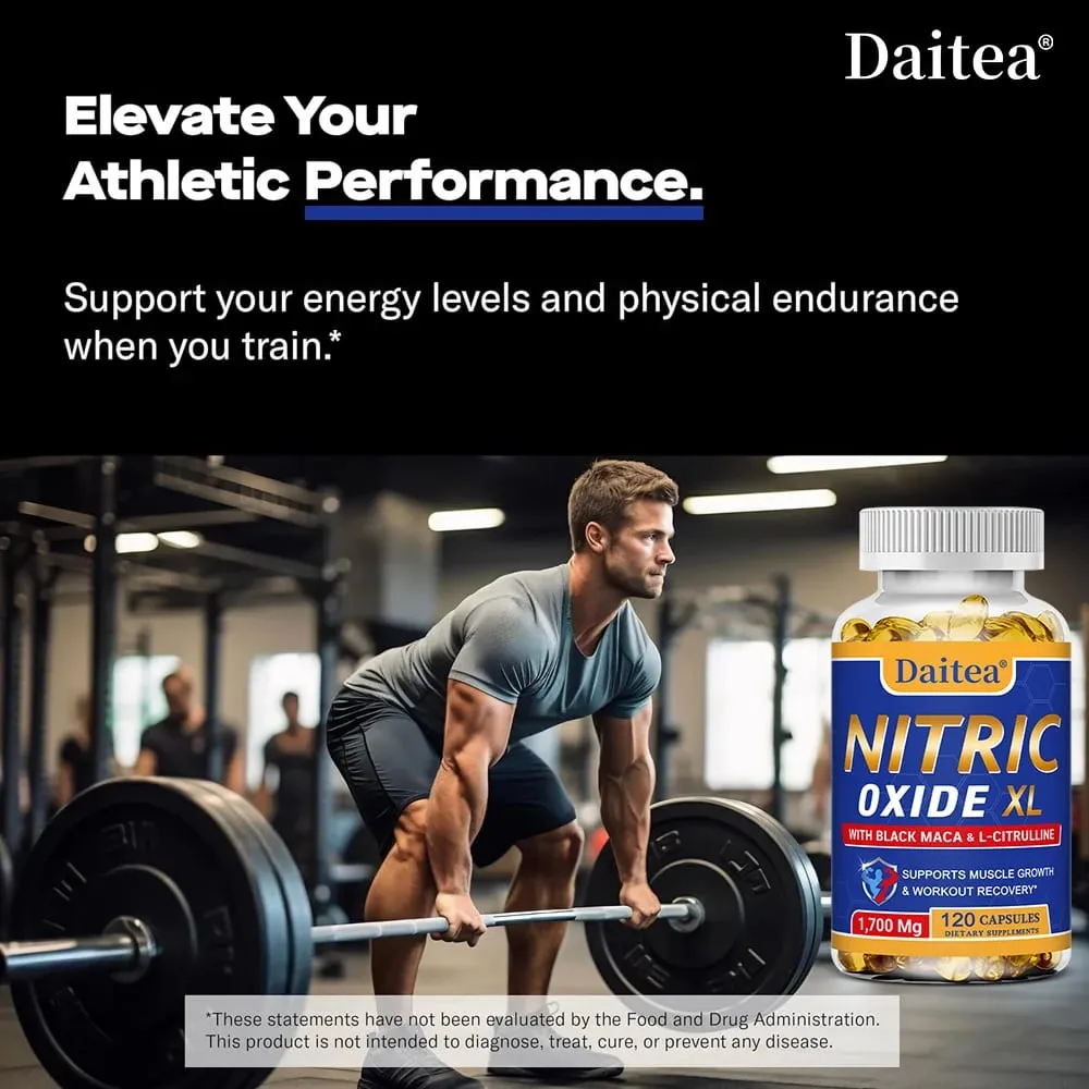 Nitric Oxide - Men's Health Support Capsules Contains Maca Root Powder Extract Muscle Growth and Strengthening — image 2