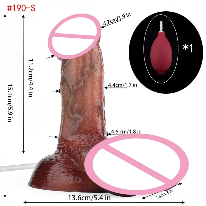 Lifelike Squirting Penis Silicone Ejaculation Large Realistic Dildo With Sucker Skin Touch Anal Sex Toys For Women — image 26