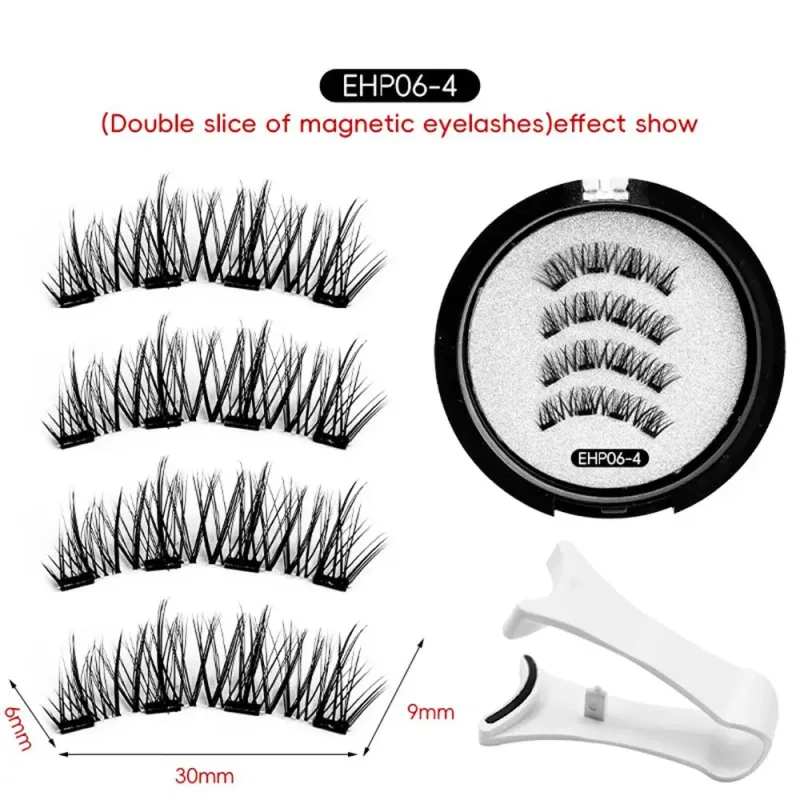 New Magnetic Eyelashes Kit 3D Natural Effect Magnetic Eyelashes Reusable Eye Makeup False Lashes Beauty Eyelashes Supplies — image 9