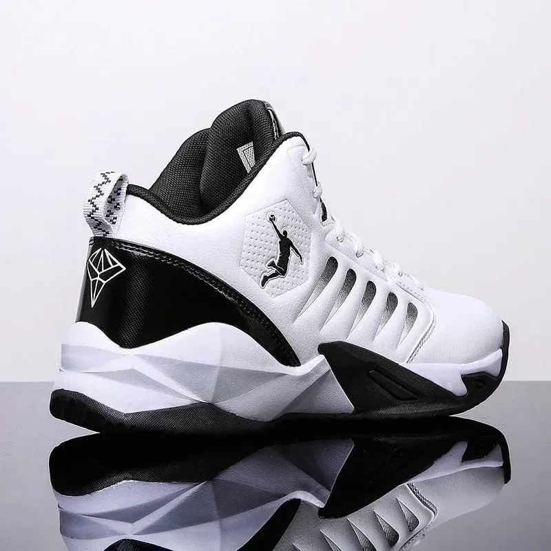 Brand Leather Men Sneakers Comfortable Basketball Non-Slip Lightweight Shoes Men's Training Basket Waterproof Basketball Boots — image 1