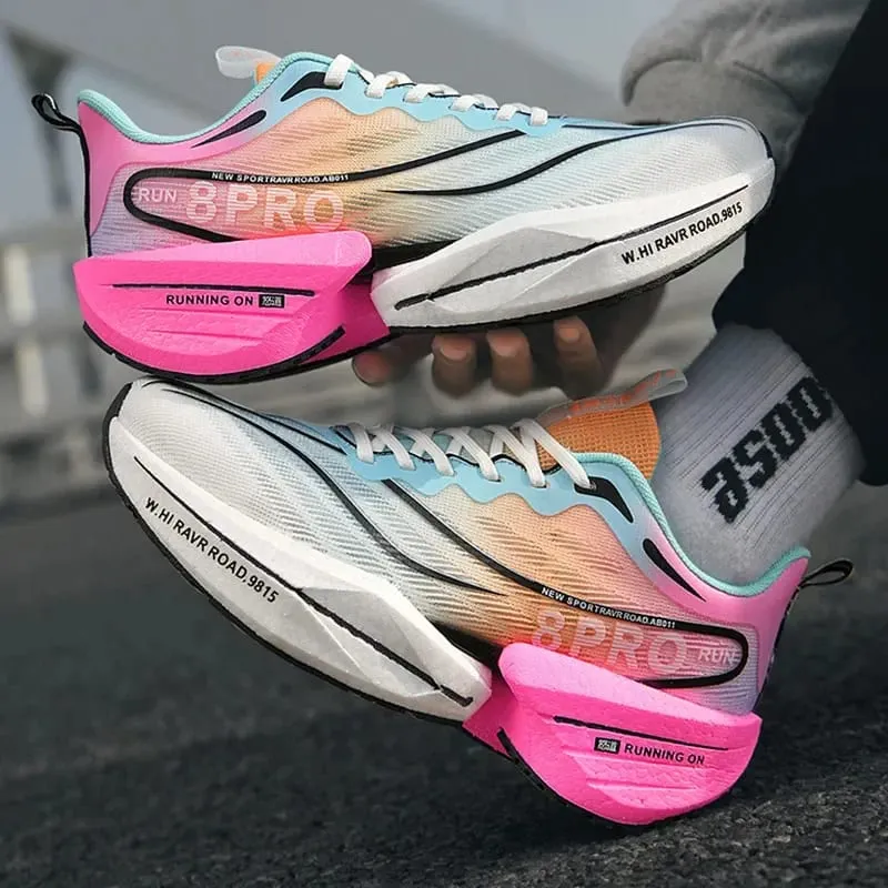 Men's Carbon Plate Sneakers Breathable Marathon Athletic Running Shoes 8PRO Fitness Outdoor Tennis Training Sports Shoes Women