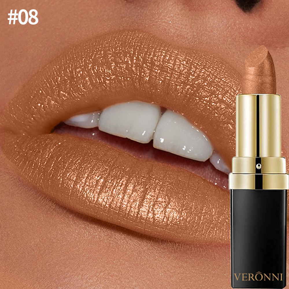 10 Color Glitter Lipsticks Shimmer Shiny Lipgloss Pearlescent Lip Tint Waterproof Long Lasting Diamond Lips Glaze Makeup Cosmeti — image 10