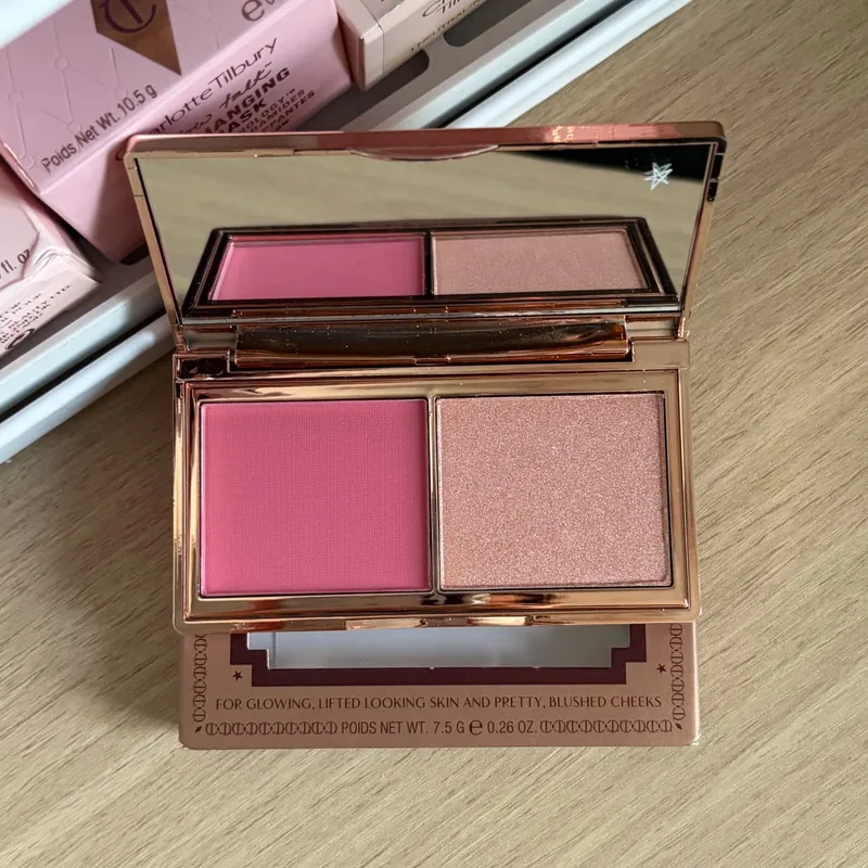 New CT Nature Easy To Color Aesthetic Scenery Eye Shadow Starlight Pink Soft Light Bicolor Disc Two Color Heart Blush Cosmetics — image 15