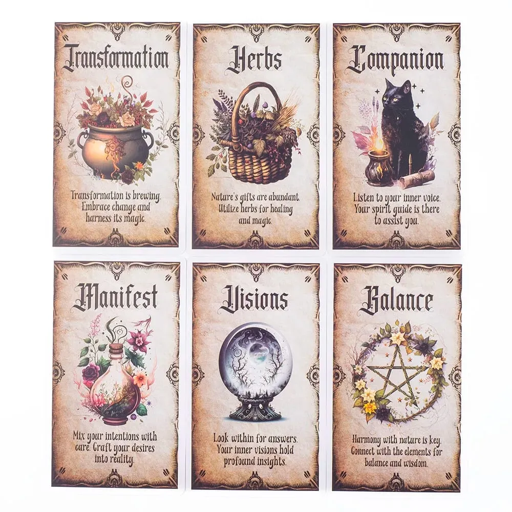 Wise Witch Oracle Cards 20Pcs English Version Fate Divination Tarot Cards FortuneTelling Card Games Party Board Game 12x7cm — image 5