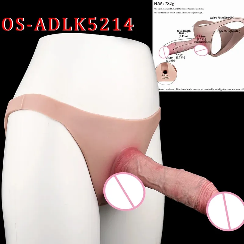 Cintura alta realista pênis manga насадка на член cinta em calcinha vibrador oco silicone extensor pau brinquedo sexual para homem — image 9