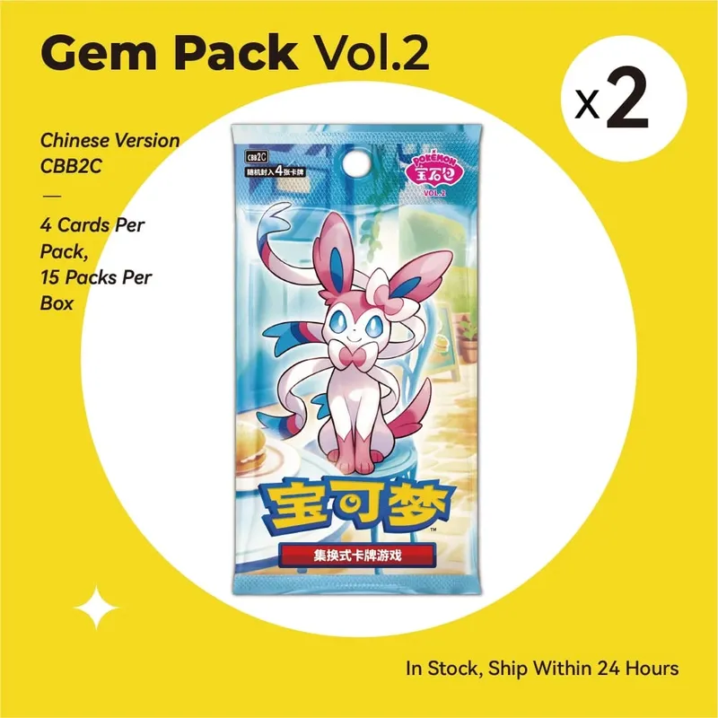 New Gem Pack Vol 2 Cards Scarlet and Violet Trading PTCG Box Eevee Eeveelution Gem Pack 2 Collection Toy Gift Original 100%
