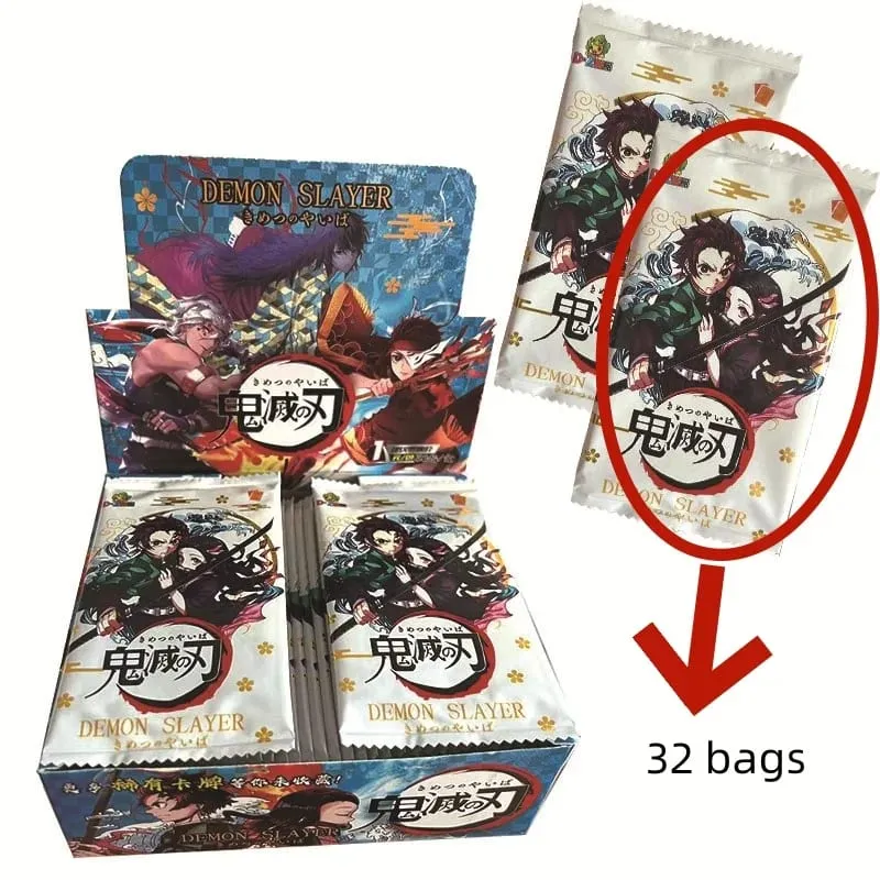 Demon Slayer Cards Jika Society Ghost Slayer Blade Cards Tanjirou Kamado Nezuko Zenitsu Character Collection Card Kids Toy Gift — image 4