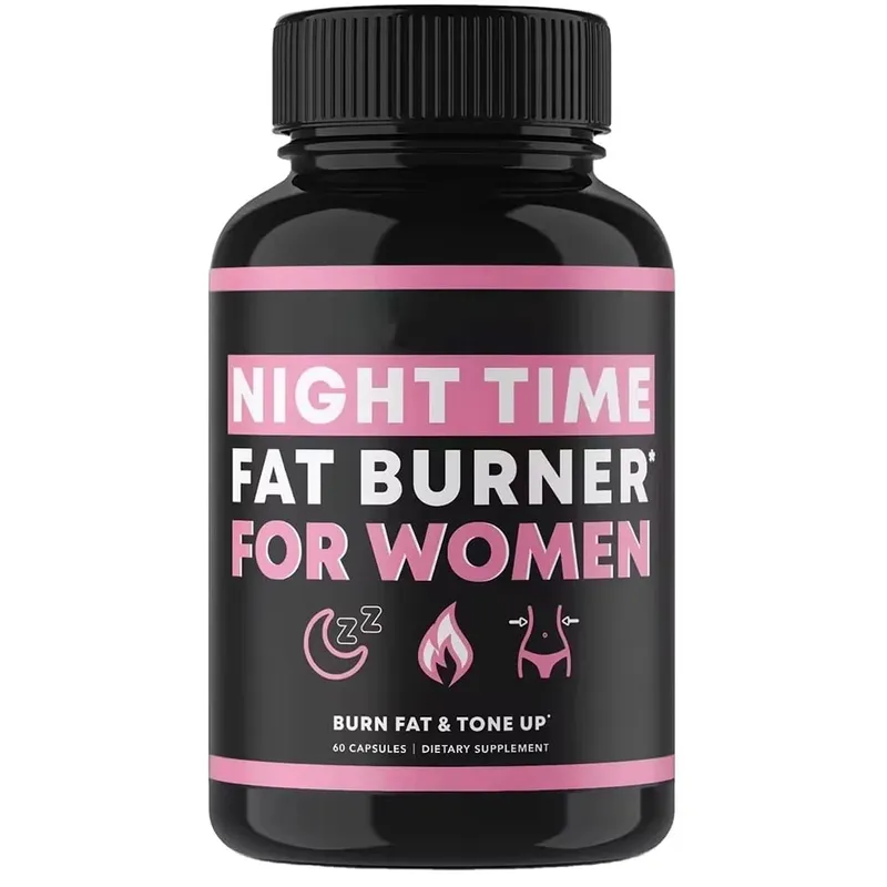 Night Time Fat Burner Supplement for Women Belly Fat Burner & Tone Up Pills for Bloating & Metabolism Appetite Suppressant