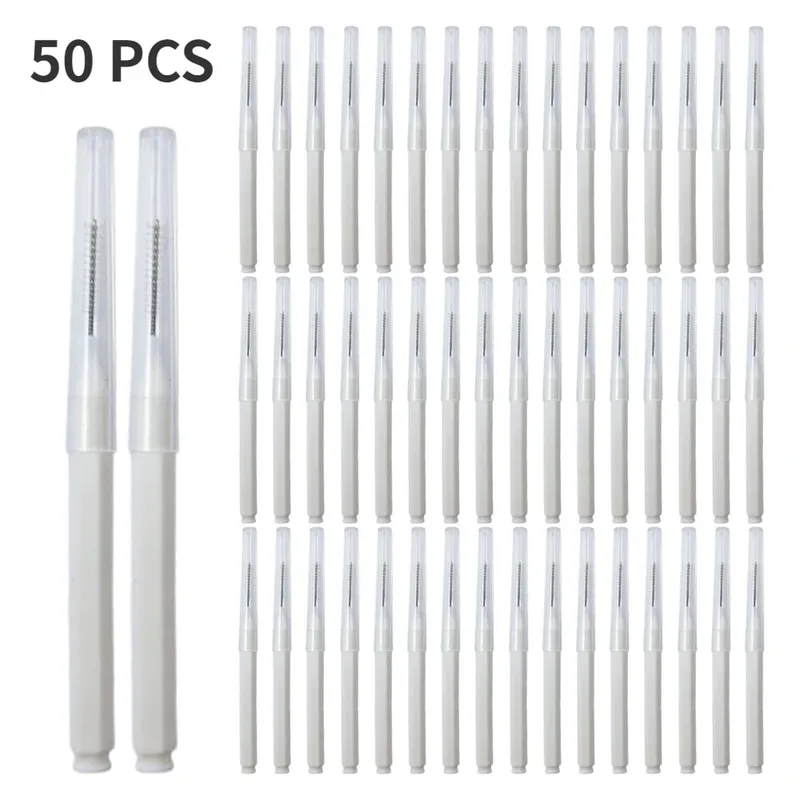 5/10/50PCS Mini Eyebrow Brush Brow Perm Brush Disposable Brow Lifting Brushes Bendable Micro Eyelash Brush Applicators Tools — image 10