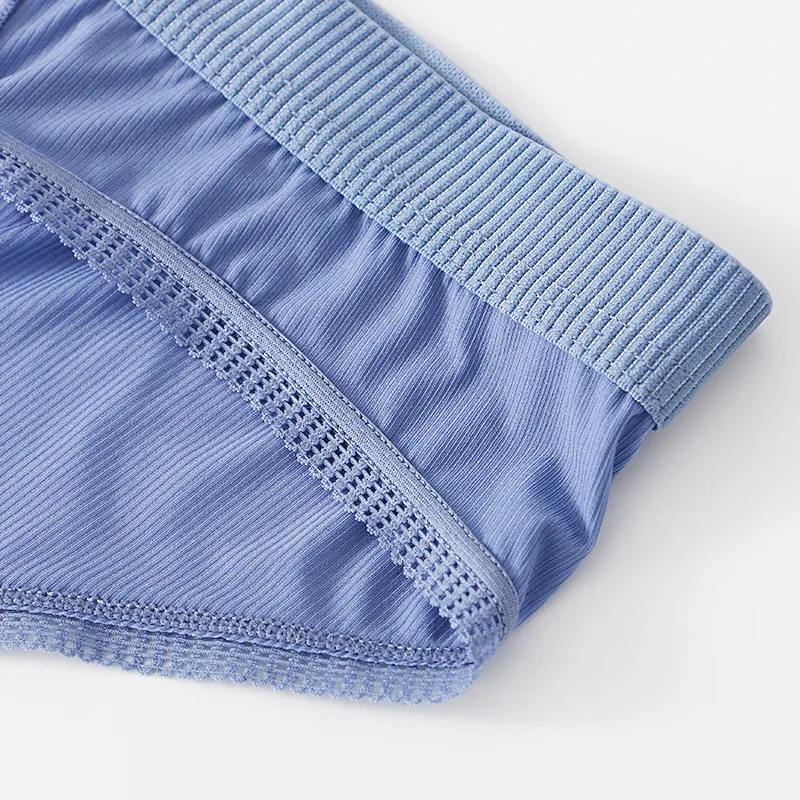 New Arrival Men's Briefs Ice Silk Underwear Seamless Breathable Low Waist Panties Shorts — image 36
