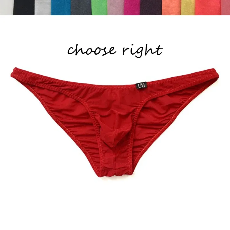 Hip Silk Skating Silk Low Waist Men's Sexy Briefs Ultra-thin Breathable Solid Color Three-dimensional Men's Underwear — image 9