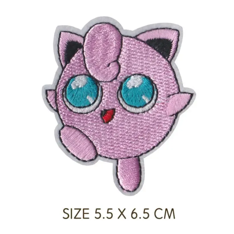 HOT 40 Style Snorlax Iron On Patch Embroidered Clothes Patches Cartoon for Clothing Kid Umbreon Cloth Stickers Garment Appliqués — image 14
