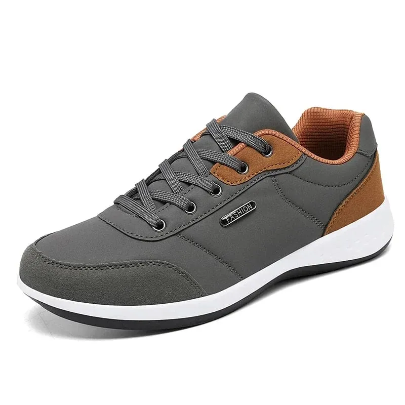 New Running Shoes Men Leather Waterproof Athletic Sneakers Men Wear-resistant Man Walking Sport Shoes Comfortable Men Shoes