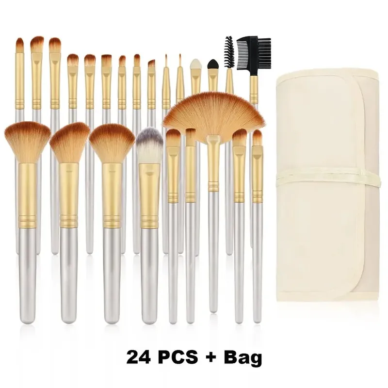 New 10/32PCS Makeup Brushes Set Soft Fluffy Powder Foundation Contour Blush Concealer Eyeshadow Blending Highlighter Beauty Tool — image 24