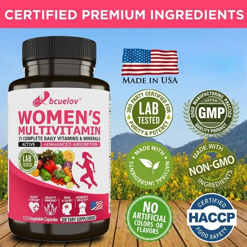 Women's Multivitamin Multimineral Supplement - Magnesium Biotin Calcium Zinc Selenium - Supports Joints Skin Nails — image 6