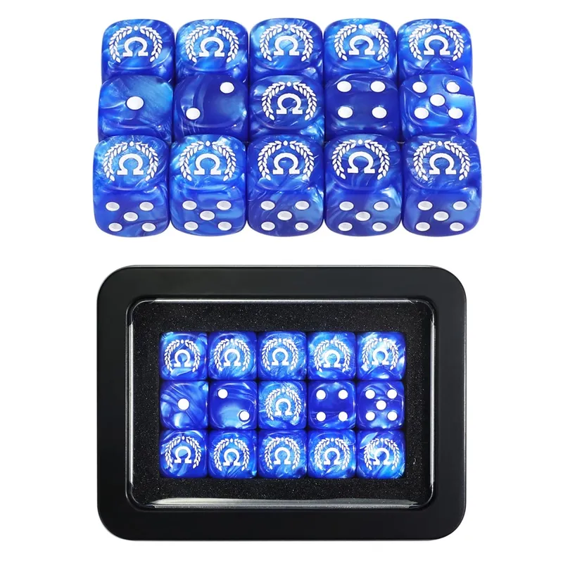 15PCS 16mm/0.63inch D6 Wargaming Dice Set para sa Tabletop Miniatures Game Pagsubaybay sa Damage ng Army Faction Themed Dice Token
