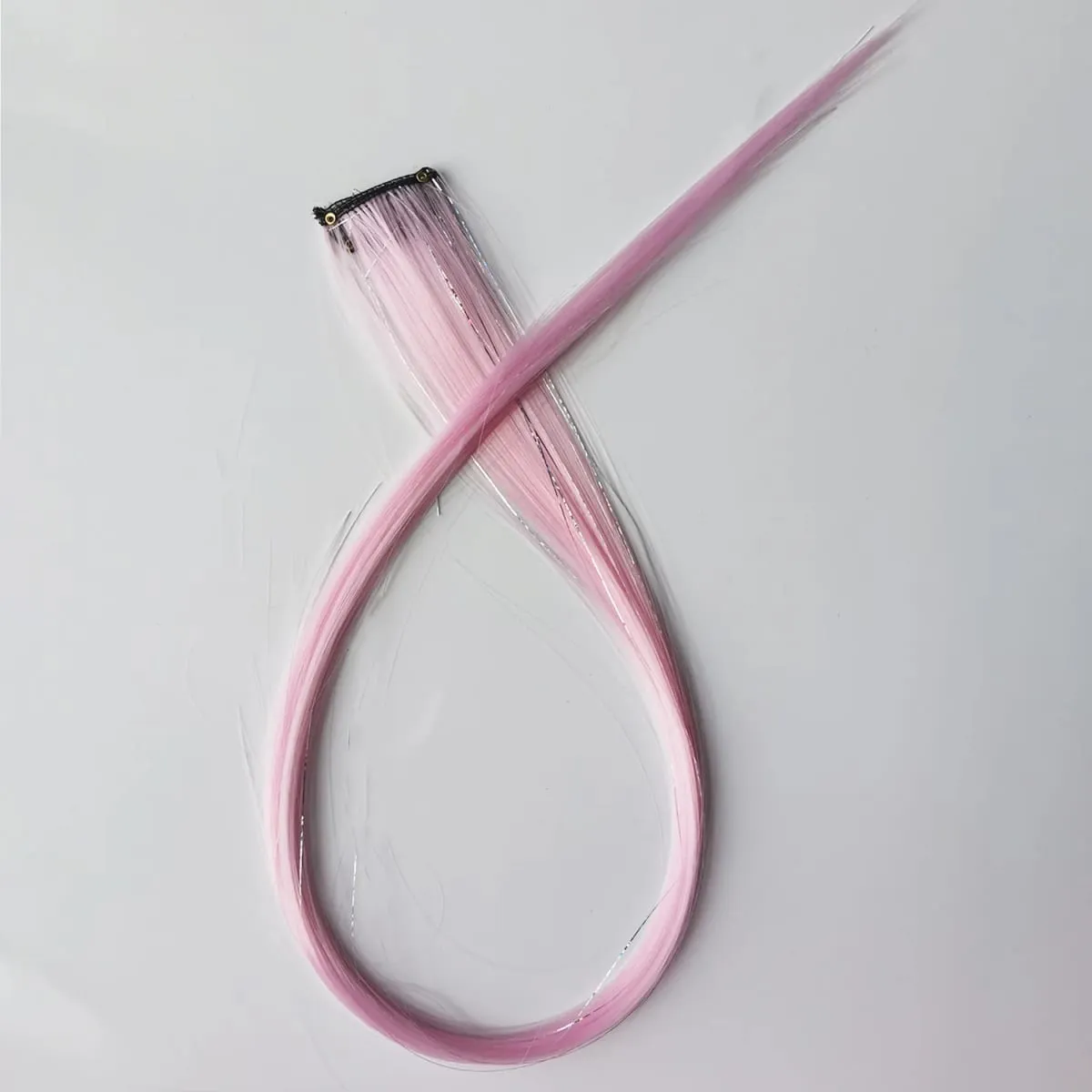 Clip in Colored Hair Extensions Mixed Silver Tinsels Synthetic Rainbow Hairpieces Holiday Party Highlights for Women Girls — image 5