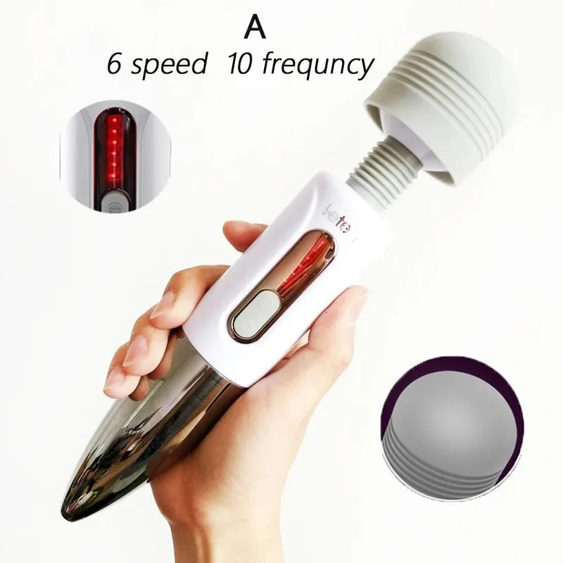 Leten Huge Head Vibrator for Female Masturbation Orgasm AV Magic Wand Massager Nipple Clitoris Stimulator Sex Toys for Woman