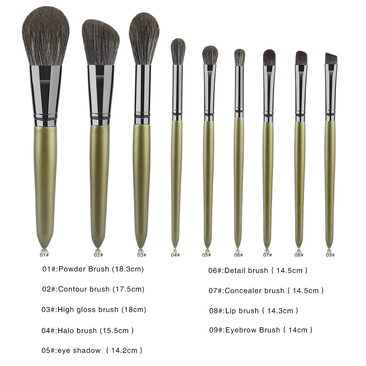 9PCS Makeup Brushes Set Eye Shadow Foundation Powder Contour Makeup Brush Cosmetic Beauty Tool Kit Free Shipping — image 2