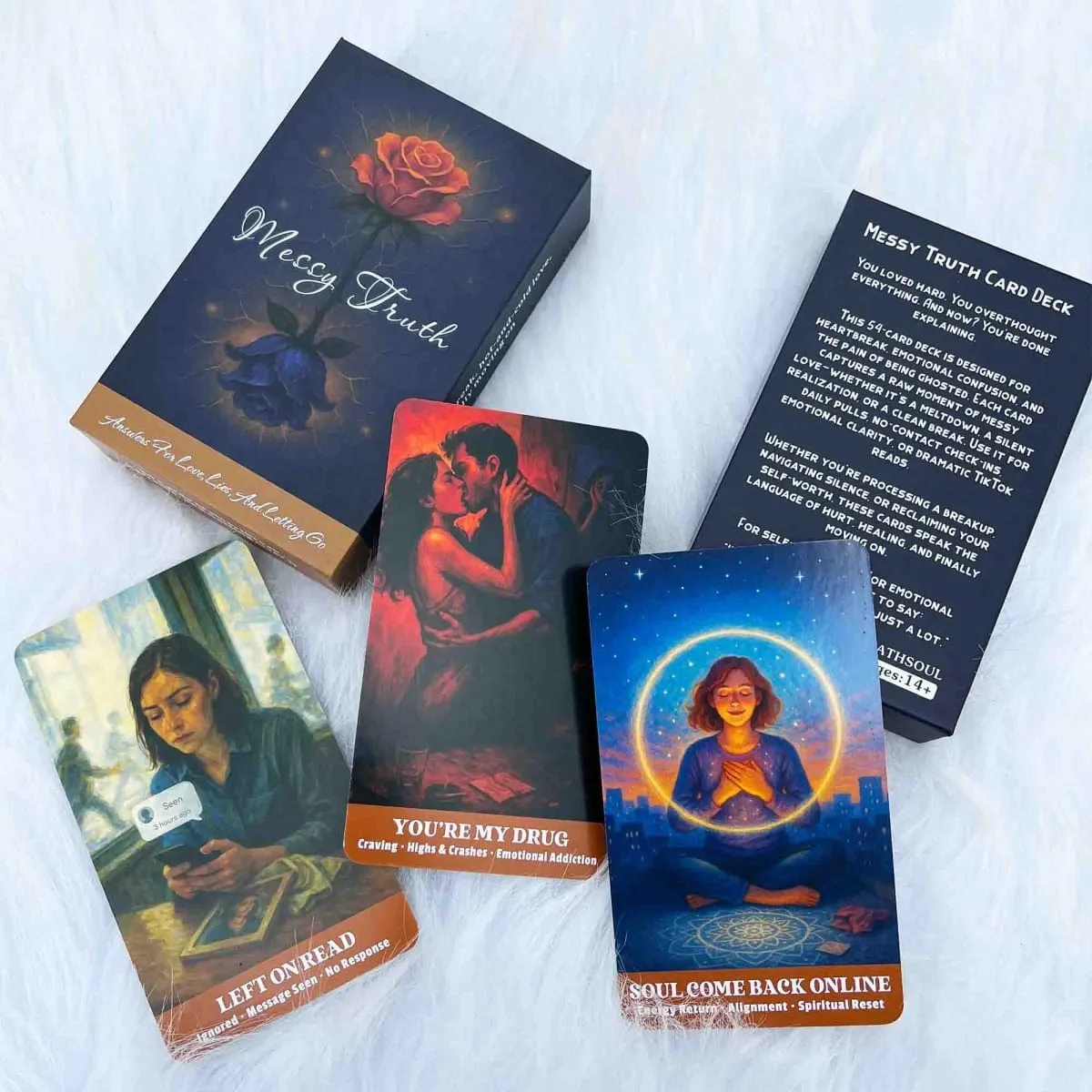 Messy Truth Card 54 Deck 13x8 Cm Tarot Divination Game for Ages 14+ Discover Your Path to Overcoming Challenges Card Games — image 2