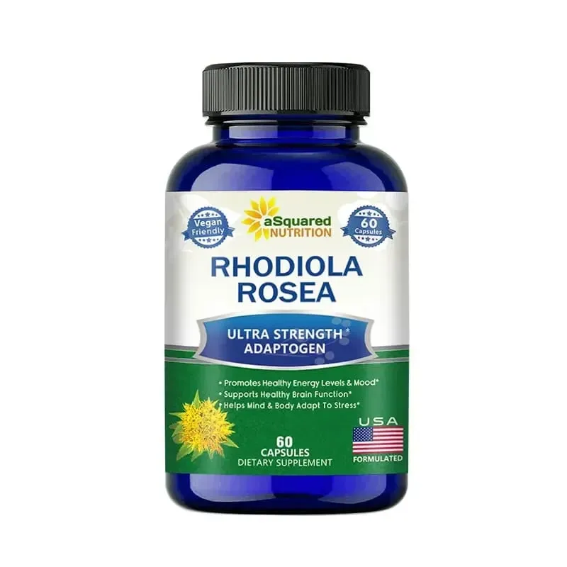 Rhodiola Rosea Max Supplement - 120 Capsules - Golden Root Herb for Stress Relief Mood Focus and Energy 1000 mg — image 8