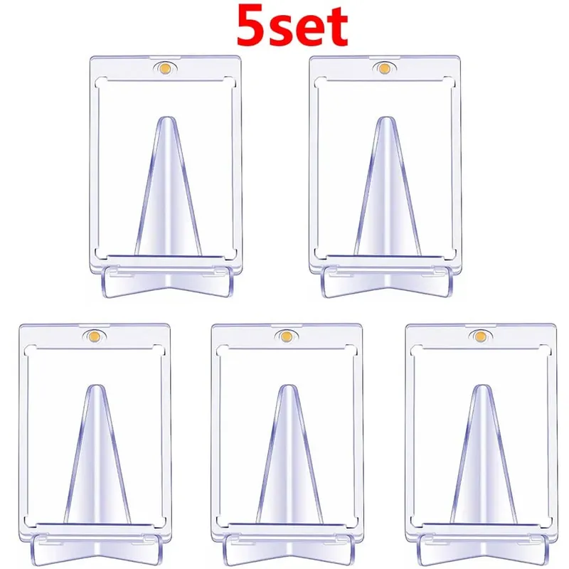 Magnetic Card Holder 35PT Support Set Protectors Hard Plastic Sleeves Trading Display Case For Pokemon Baseball Sports Yugioh — image 9