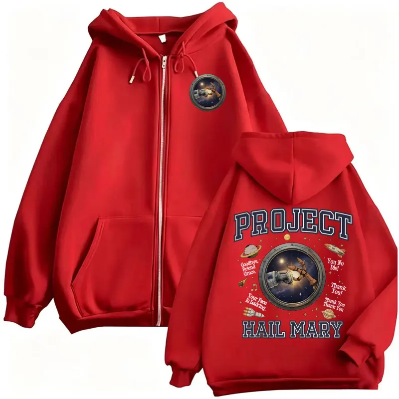 Project Hail Mary Sweatshirts Jacket Coats Rocky Jazz Hands Amaze Zip Up Hoodies Men Women Fashion High Quality Zipper Pullovers — image 4