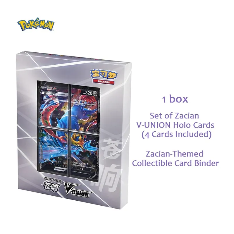 مجموعة صناديق هدايا بوكيمون TCG الأصلية ذات اقتران رباعي V-Union - Pikachu Mew-Two - بطاقات تجارية أصلية 100% قابلة للتحصيل — image 3