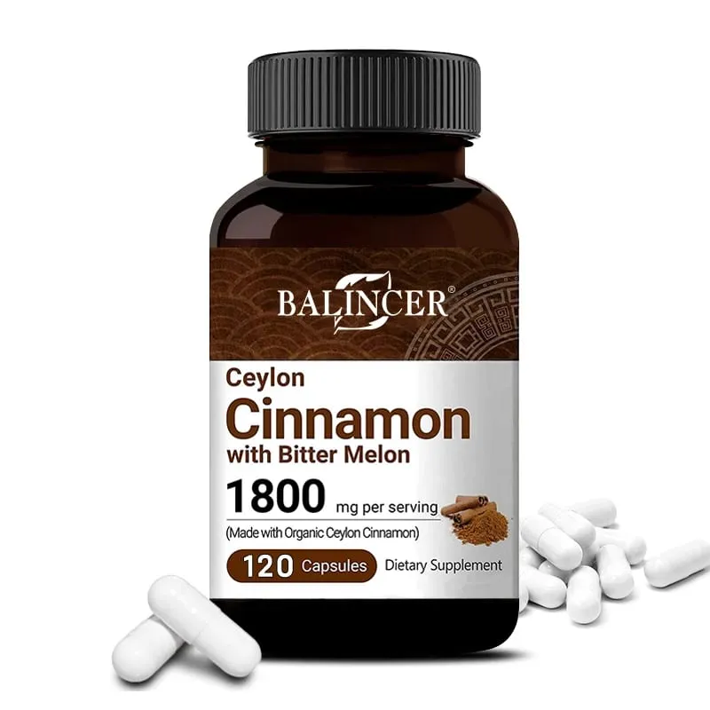 Balincer Ceylon Cinnamon - Promotes Metabolism Helps Cardiovascular and Gastrointestinal Health Antioxidant - 120 Capsules