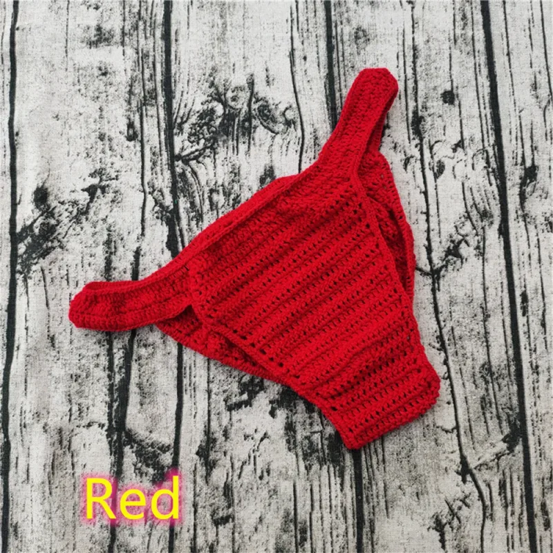 Hot Men Women Breathable Underwear Hand Crochet Low Rise Gstring Swimming Sunbathing Thong Sissy Panties Трусы Мужские — image 26