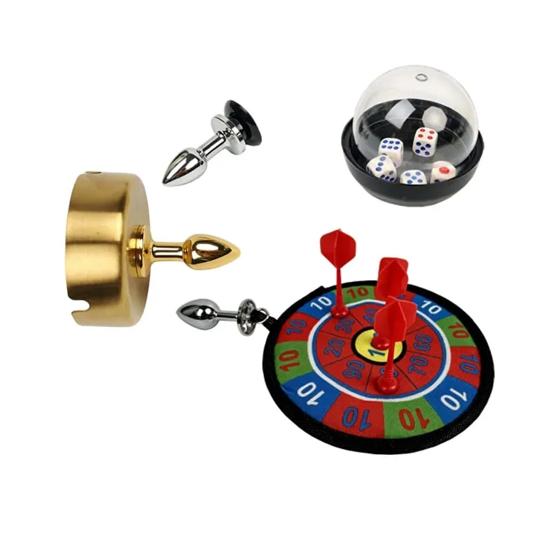 Anal Plug Kits Metal Ashtray Anal Plug Dice Anal Plug Dartboard Anal Plug Adult Sex Toys for Anal Exploration Women BDSM Sex Toy
