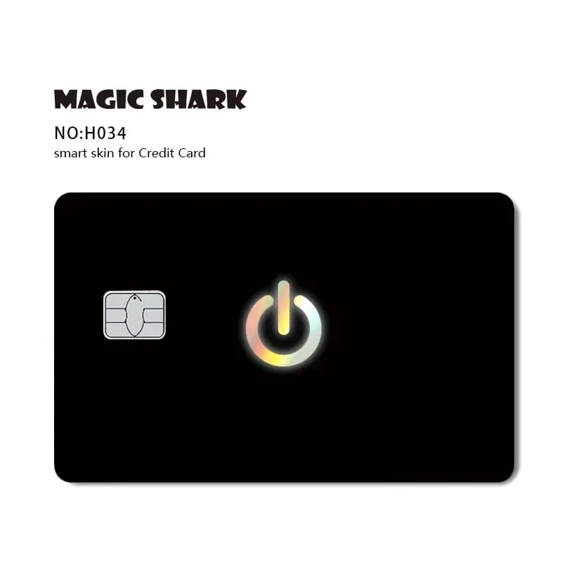 Magic Shark Skull Panda Hunter Broke Blue Eyes Dragon Laser Holographic Sticker Cover Film Skin for Credit Bank Debit Card — image 21