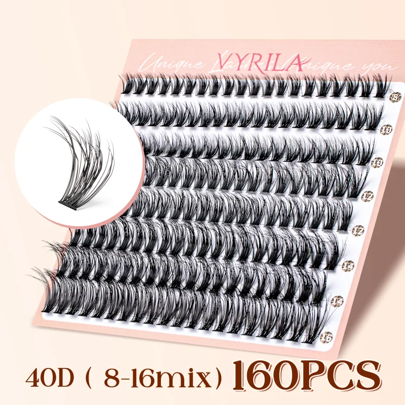 Lash Clusters 0.05mm PBT Fiber Eyelash Clusters 0.1mm Superfine Invisiband D Curl Diy Lash Extension 8-16mm Individual Lashes — image 11