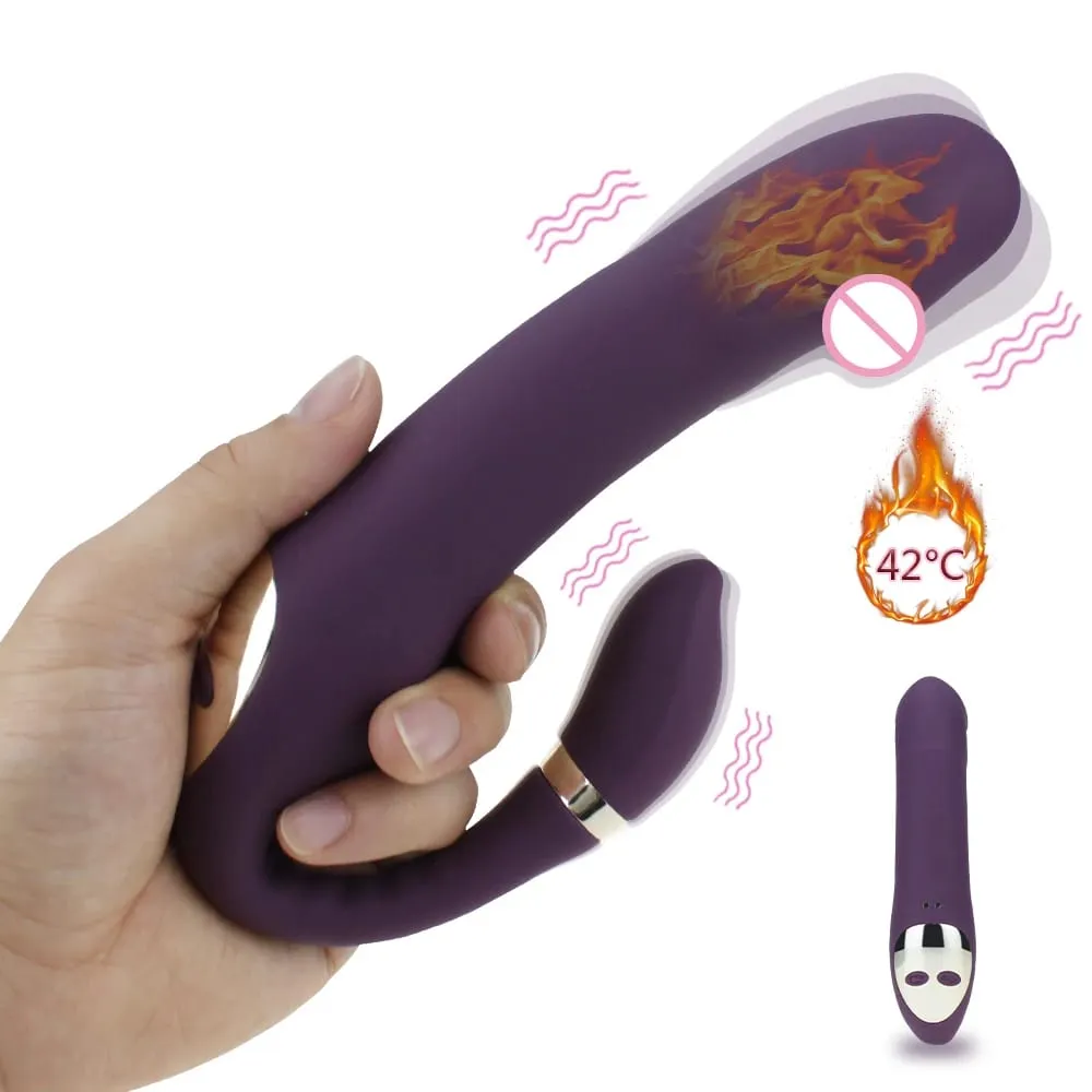 Sex Vibrator G-spot Simulate Soft Double-Head Vibrate Sex Toys for Women Clitoris Massager Rechargeble C-shape for Couple Fun — image 4