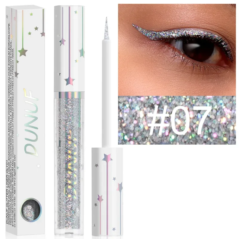 Diamond Blue Sequins Eyeliner Glitter Shiny Brighten Lying Silkworm Makeup Highlight Liquid Eye Liners Pigment Green Silver Gold — image 13
