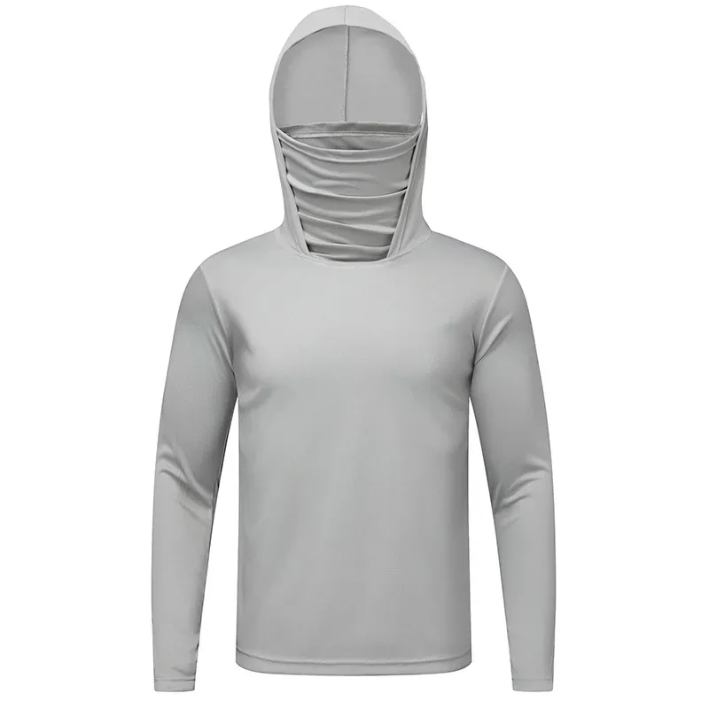 Men's summer plus size sportswear quick drying hooded casual ice silk breathable lightweight fishing and sun protection suit — image 5