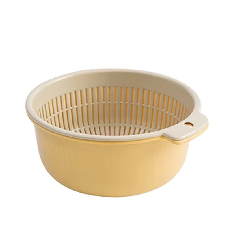 Kitchen Fruit Tray Removable Double Layer Fruit And Vegetable Basin Draining Basket Creative Household Rotating Washing Basket — image 10
