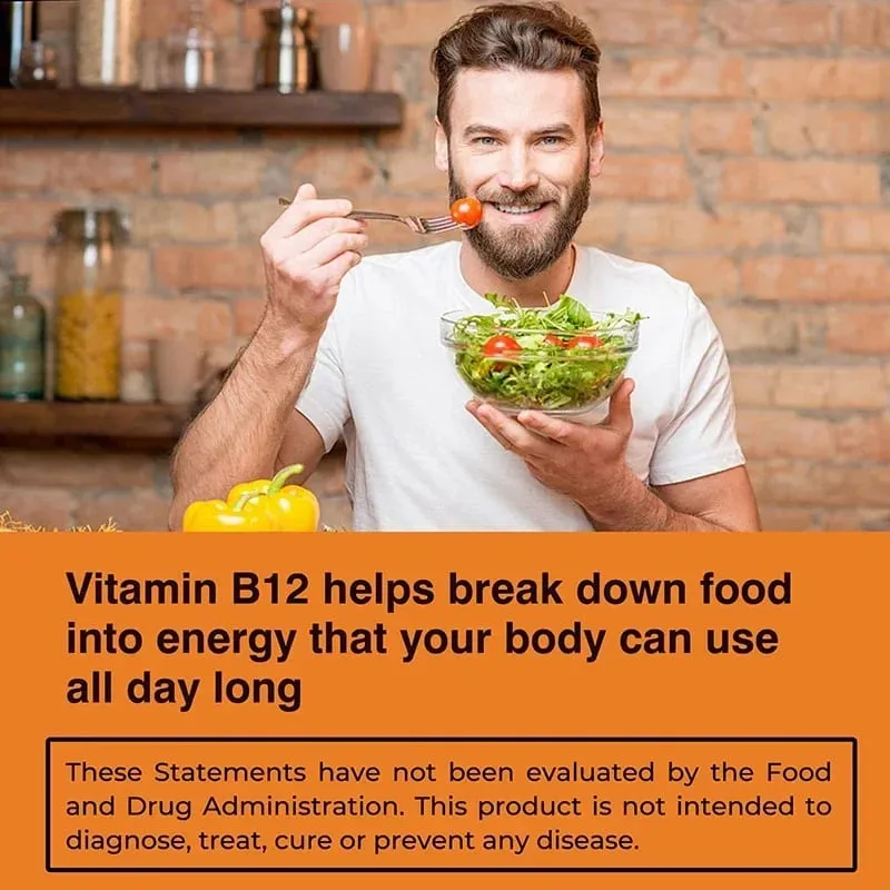 Vitamin B12 - for Mood Brain Nervous System Energy Metabolism Relieve Fatigue Heart Health — image 5