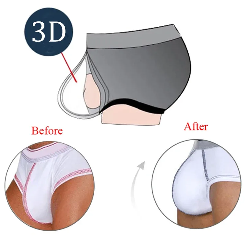 2 Pcs Men Sponge Pouch Pad Stereo Push Up Cup Underwear Pad Inside Enhance Frontal Protection Cushion Inner Padded Enlarge Cups — image 3