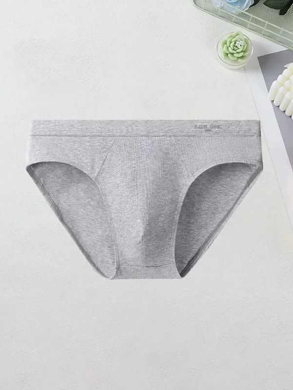 2PCS Men's Cotton Briefs Soft Basic Underwear Mid Waist Comfort Casual Underpants Solid Color Knitted Men's Brief — image 2