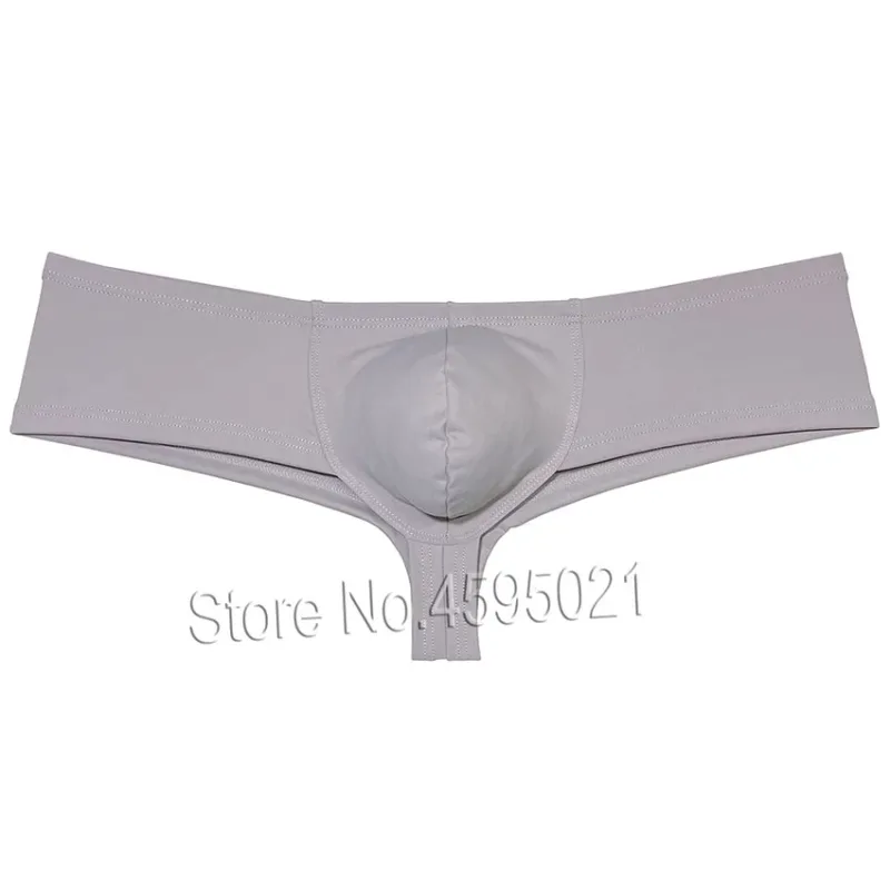 Cheeky Men's Micro Boxer Brief Brazilian Underwear Male Bikini Lingerie Beach Shorts Curvy Pouch Silky Low Rise High Leg Undies