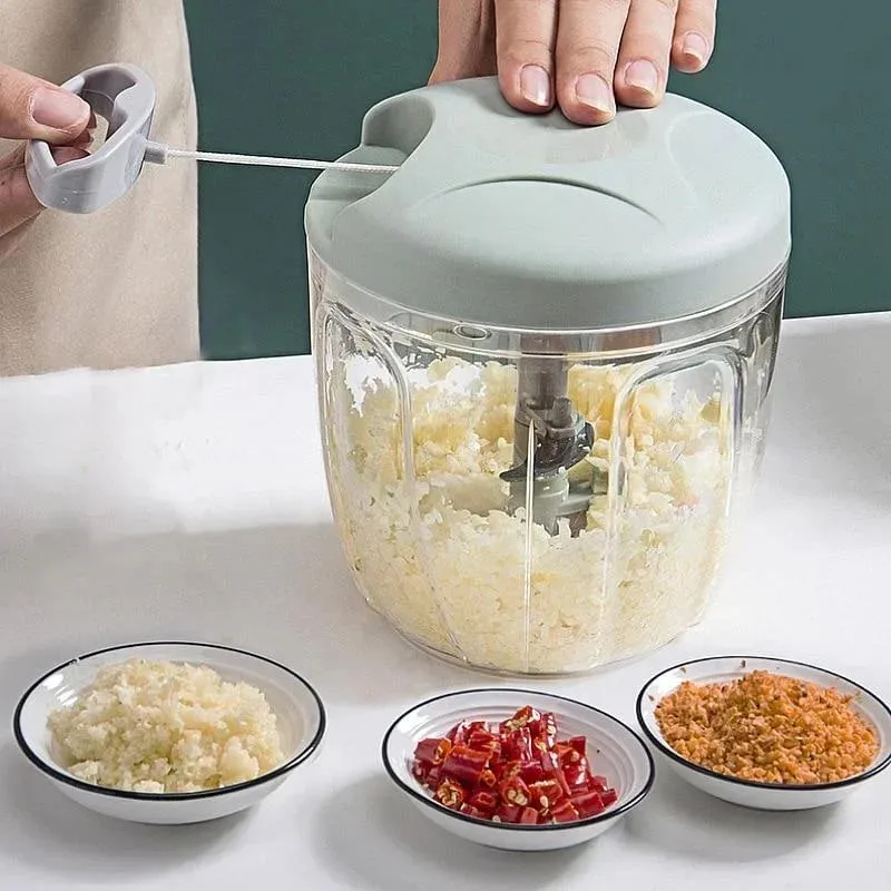 New Crusher Vegetable Onion Cutter Kitchen Cooking Accessories 500/900ML Manual Meat Mincer Garlic Chopper Rotate GarlicPress — image 1