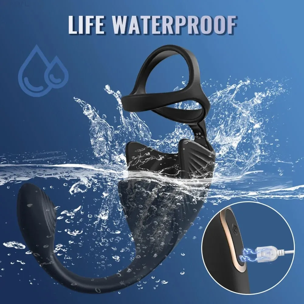 Vibrating Butt Plug Cock Ring for Men Remote Control Anal Vibrator Prostate Massager Gay Anal Plug Adult Goods Sex Toy for Men — image 4