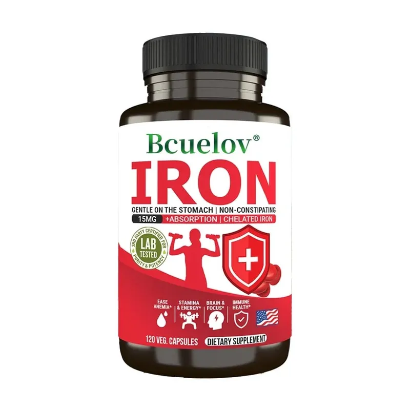 Iron Supplements - Help Maintain A Healthy Immune System and Brain Health Boost Energy Levels and Fight Fatigue Relieve Anemia
