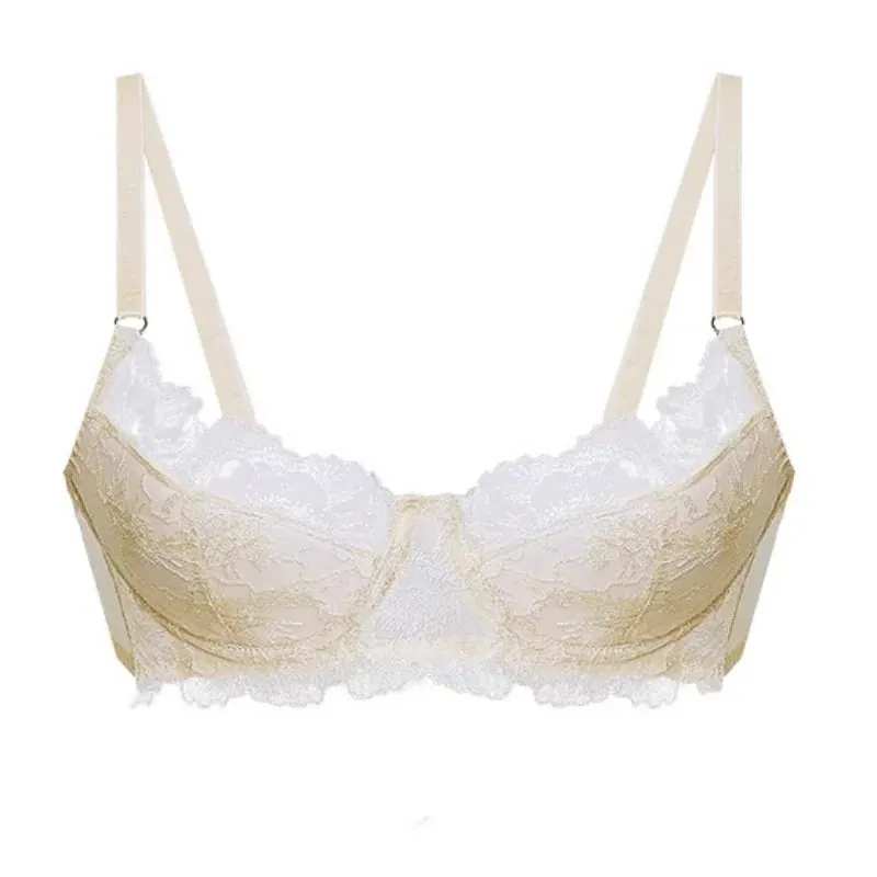 Sexy Embroidered Lace Lingerie Set for Women with Small Breasts Push-Up and Anti-Sagging Ultra-Thin Beautiful Back Bra Set — image 4