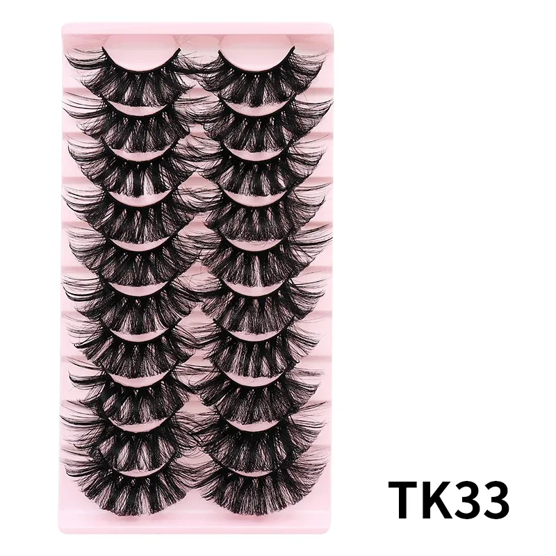 10 Pairs Russian DD Curl Bulk Fluffy Strip Lashes Natural Soft False Eyelashes Reusable Handmade Eye Lashes for Daily&Party — image 38