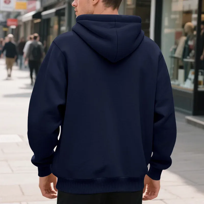 Baru 2026 Musim Gugur Kasual Lelaki Lengan Panjang Zip Bertudung Kot Sweatshirt Fesyen Lelaki Luaran Pakaian Sukan Jaket Hoodies — image 15
