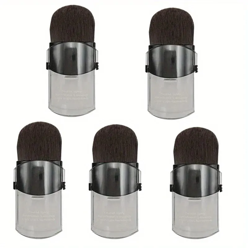 Portable Travel Mini Small Telescopic Blusher Makeup Brush Soft Single Face Foundation Powder Brushes With Lid Cosmetic Tools — image 7