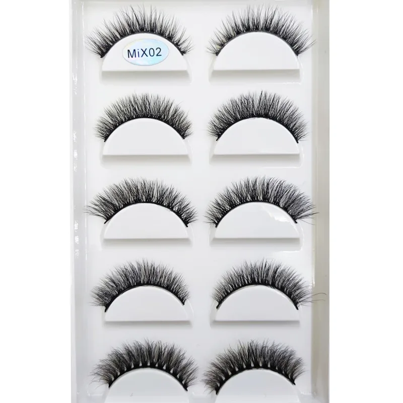 NEW Eyelash 3D Natural Mink False Eyelashes Makeup Fake Eye Lashes Faux Cilios Make Up Beauty Tools 5 Pairs — image 10